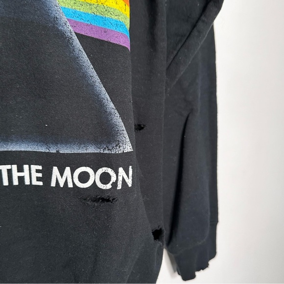 Pink Floyd | Dark Side Of The Moon Distressed Sweatshirt Size Small - Picture 3 of 8